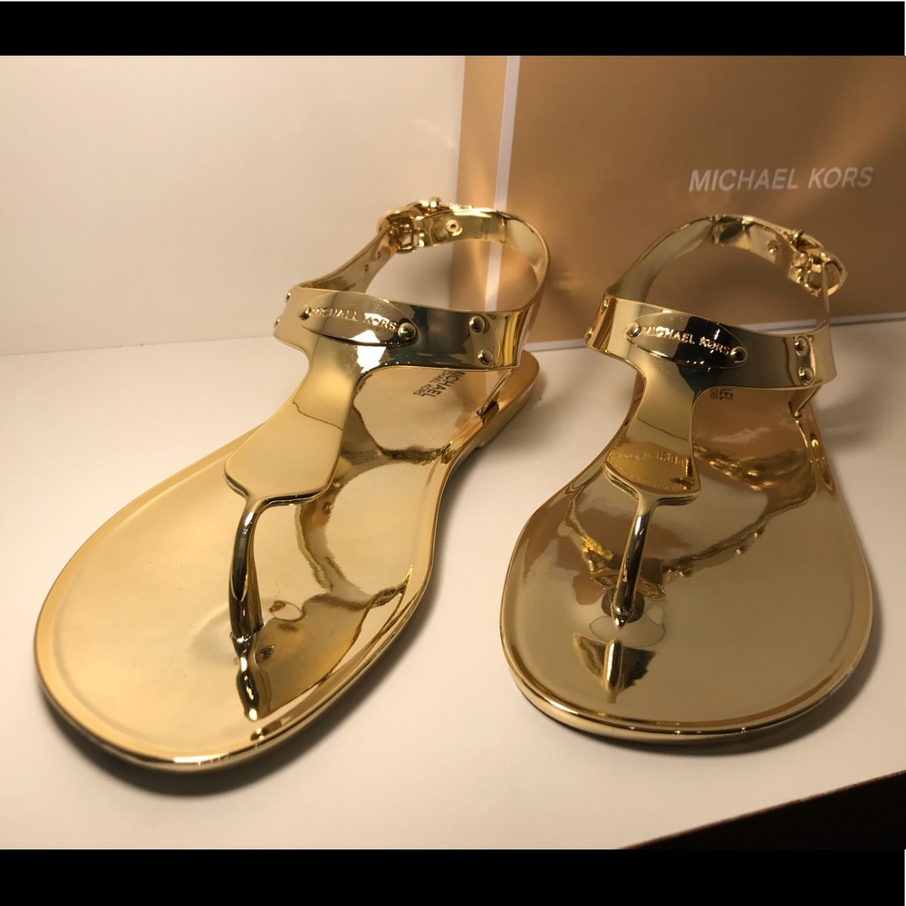 MICHAEL KORS JELLY GOLD SANDALS